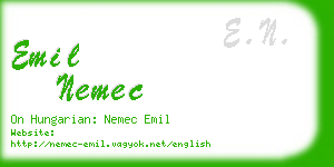 emil nemec business card